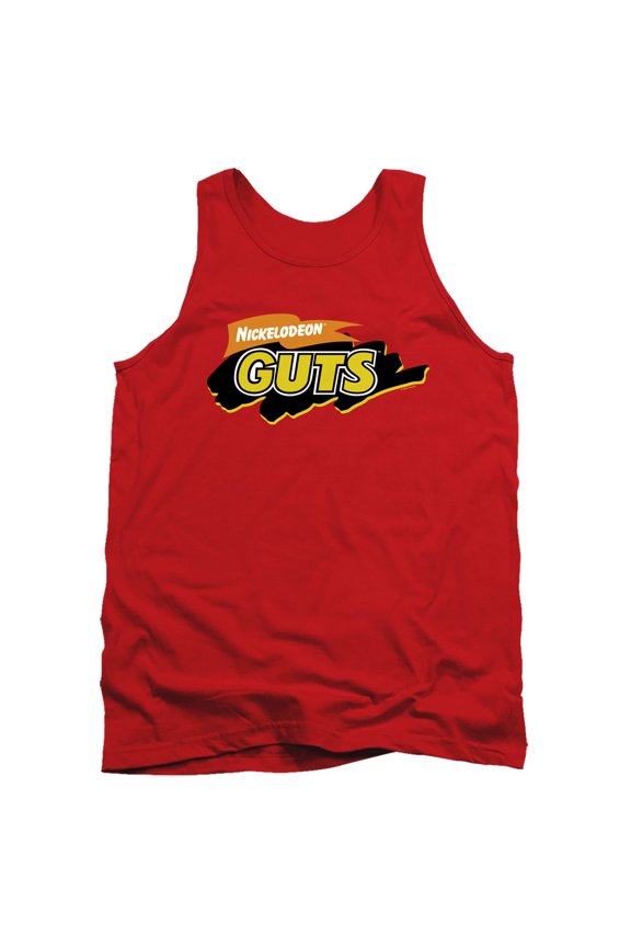 Nickelodeon Brand Guts Logo Unisex Adult Tank Top,Red, Large