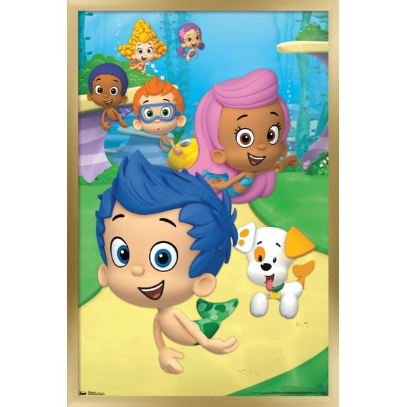 Nickelodeon Bubble Guppies - Group Wall Poster, 22.375" x 34", Framed