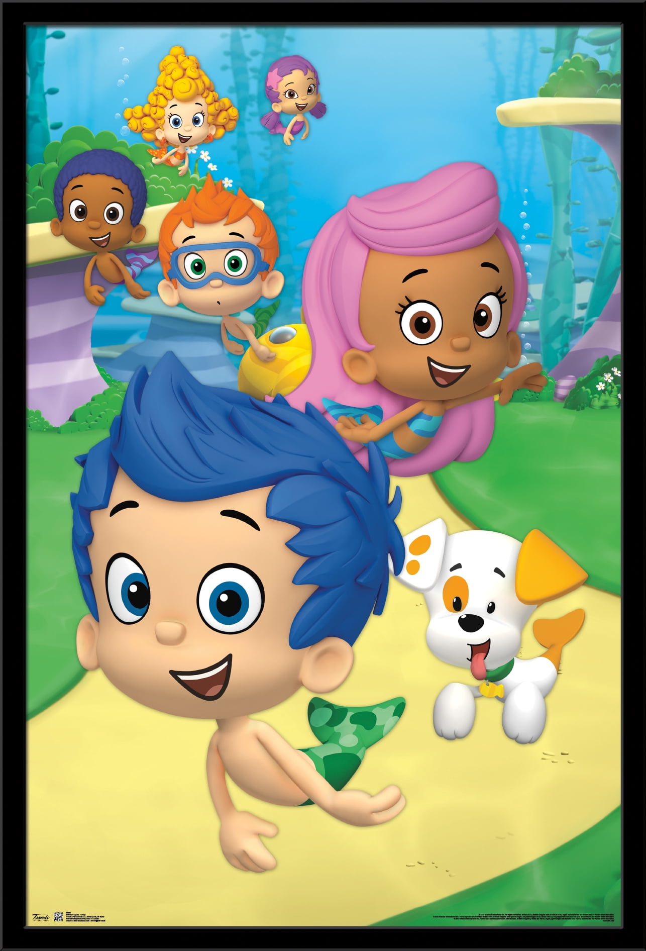 Nickelodeon Bubble Guppies - Group Wall Poster, 22.375" x 34", Framed