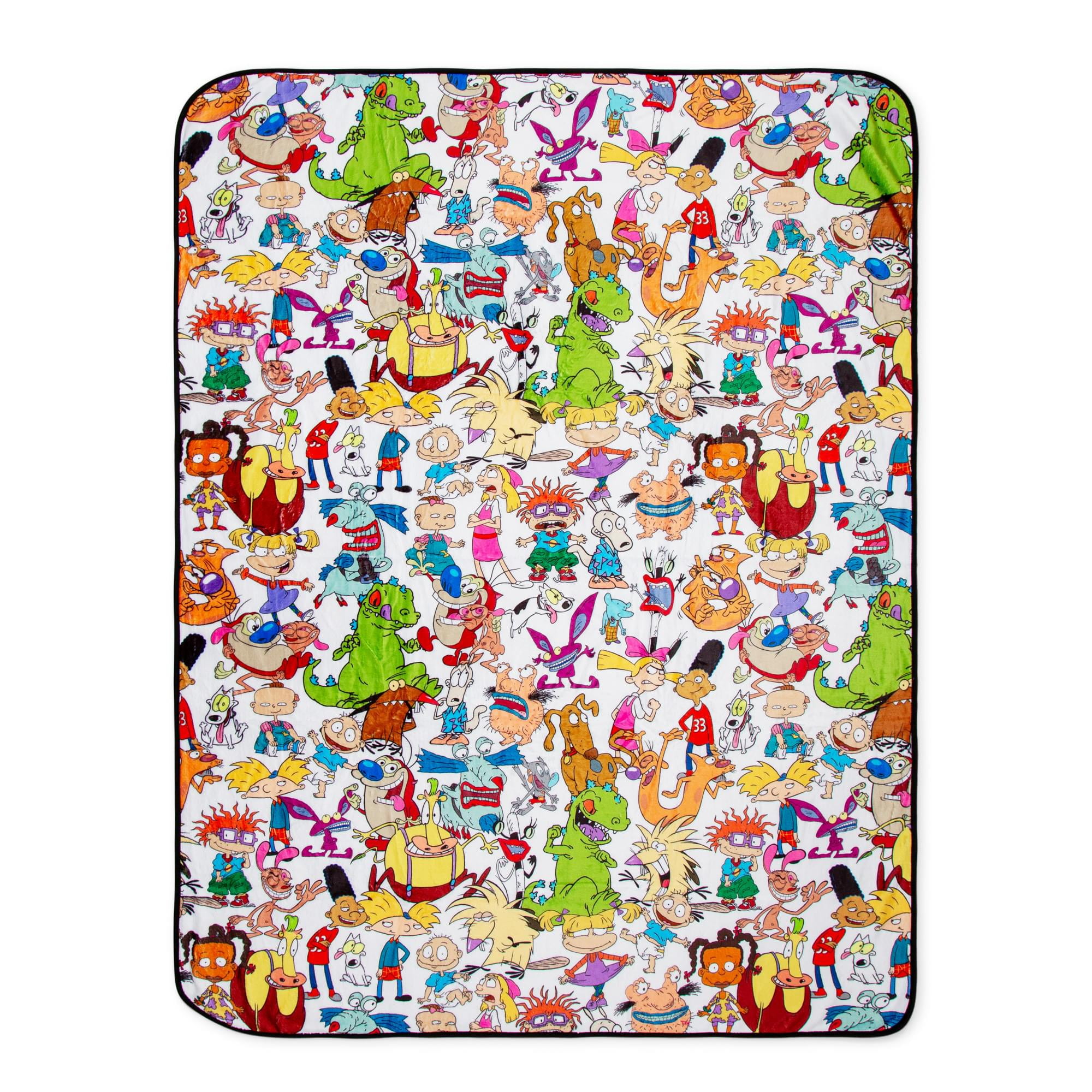 Nickelodeon Cartoon Collage Multicolor Fleece Throw Blanket 45 x 60 Inches