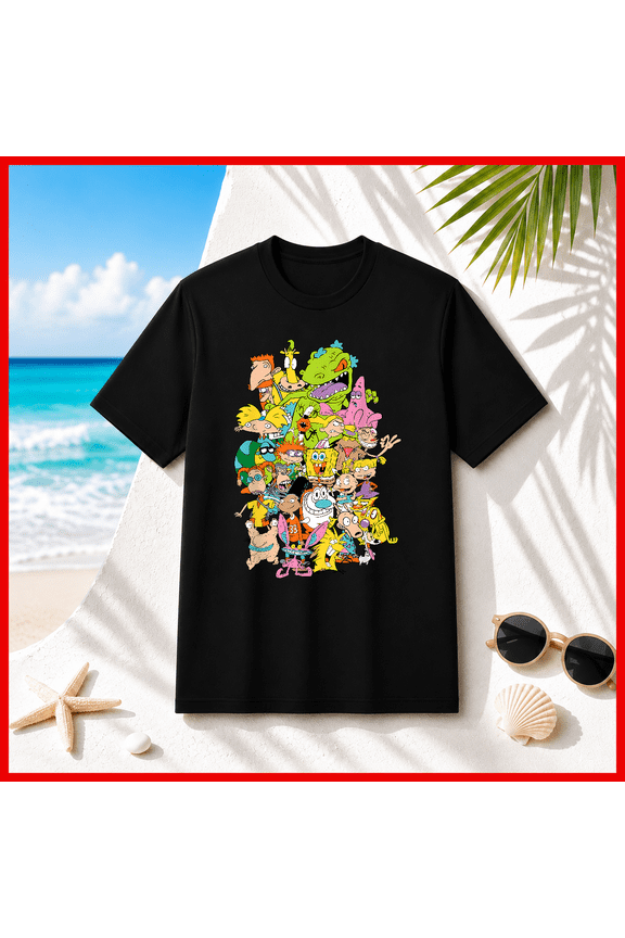 Nickelodeon Complete Nick Nineties Rugrats Retro Character Unisex T-Shirt V24029, S-5XL