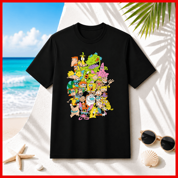 Nickelodeon Complete Nick Nineties Rugrats Retro Character Unisex T-Shirt V24029, S-5XL