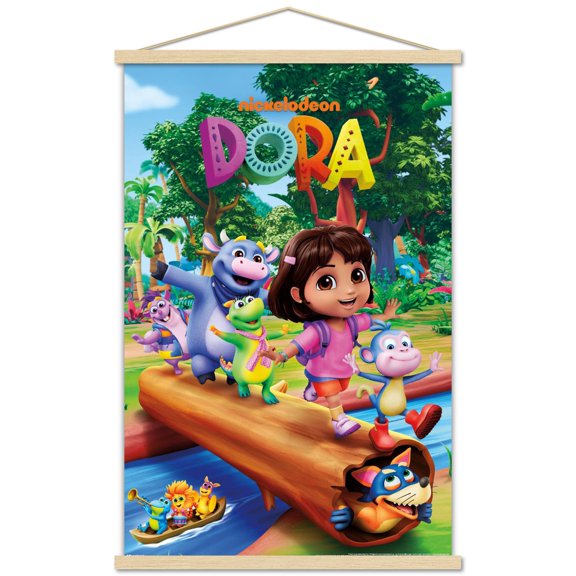 Nickelodeon Dora The Explorer (2024) - Key Art Wall Poster with Magnetic Frame, 22.375" x 34"