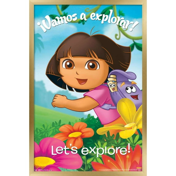 Nickelodeon Dora The Explorer - Explore Wall Poster, 22.375" x 34", Framed