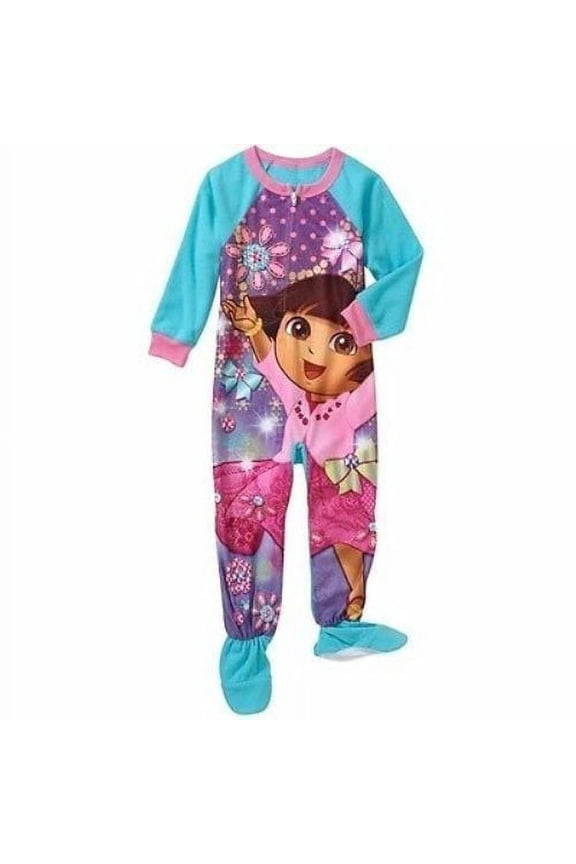 Dora The Explorer Footed Sleeper Pajama Girl Size 3T