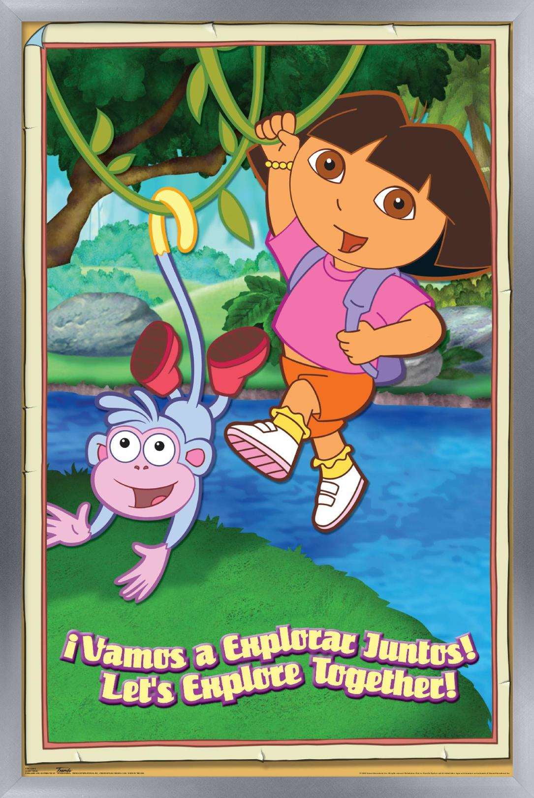 Nickelodeon Dora The Explorer - Vine Wall Poster, 14.725" x 22.375", Framed
