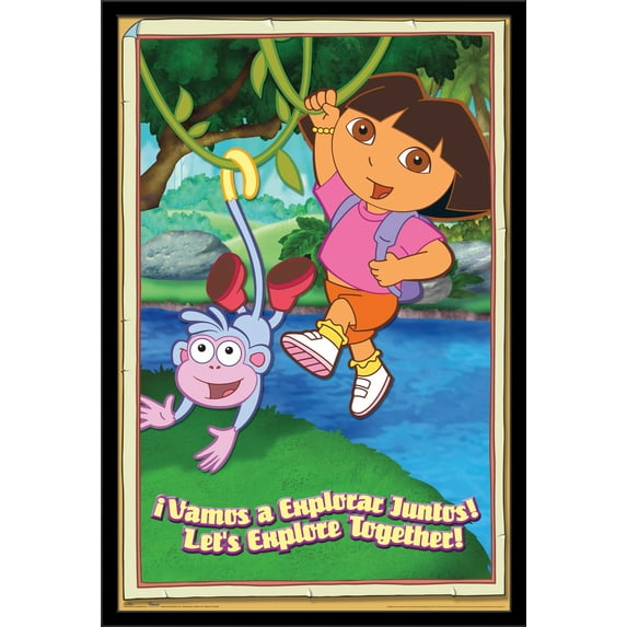 Nickelodeon Dora The Explorer - Vine Wall Poster, 22.375" x 34", Framed