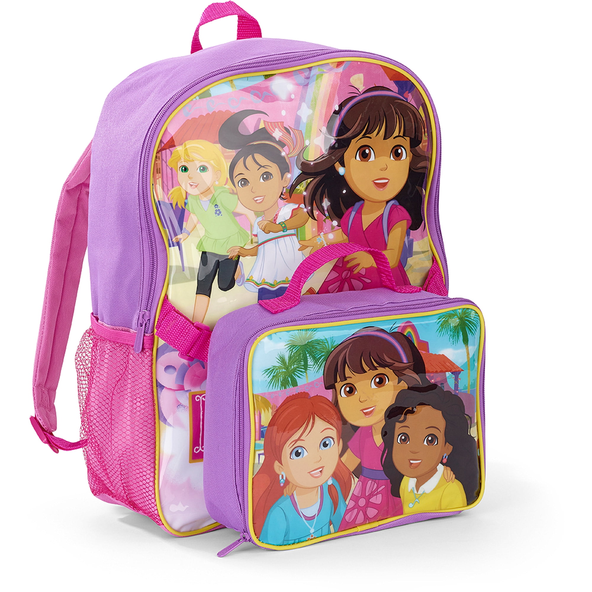 Dora school bag top and lunch box