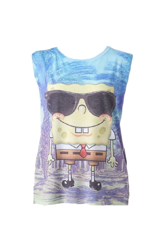 Freeze Cool Shades Spongebob Squarepants Junior Women's Muscle Tee Size XL