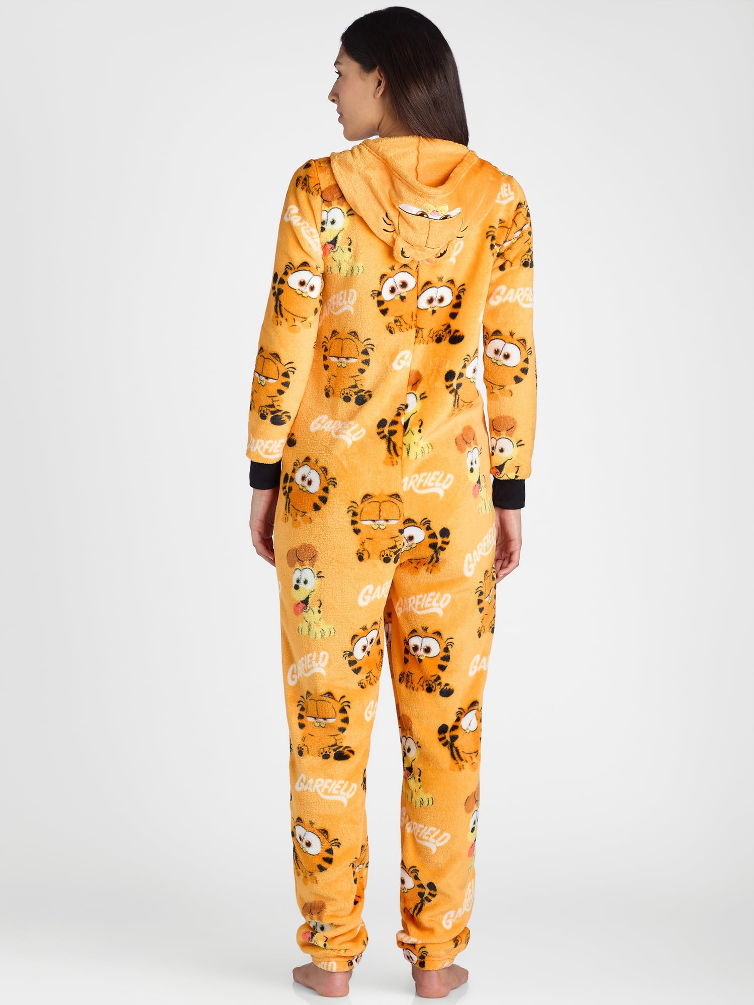 Nickelodeon Women’s Baby Garfield Union Suit with Hood, Sizes XS3X