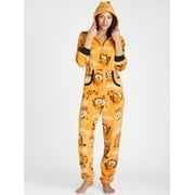 Nickelodeon Women’s Baby Garfield Union Suit with Hood, Sizes XS-3X