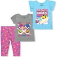 thumbnail image 1 of Nickelodeon Girl's 3-Pack Baby Shark Tees and Legging Pant Set, 1 of 7