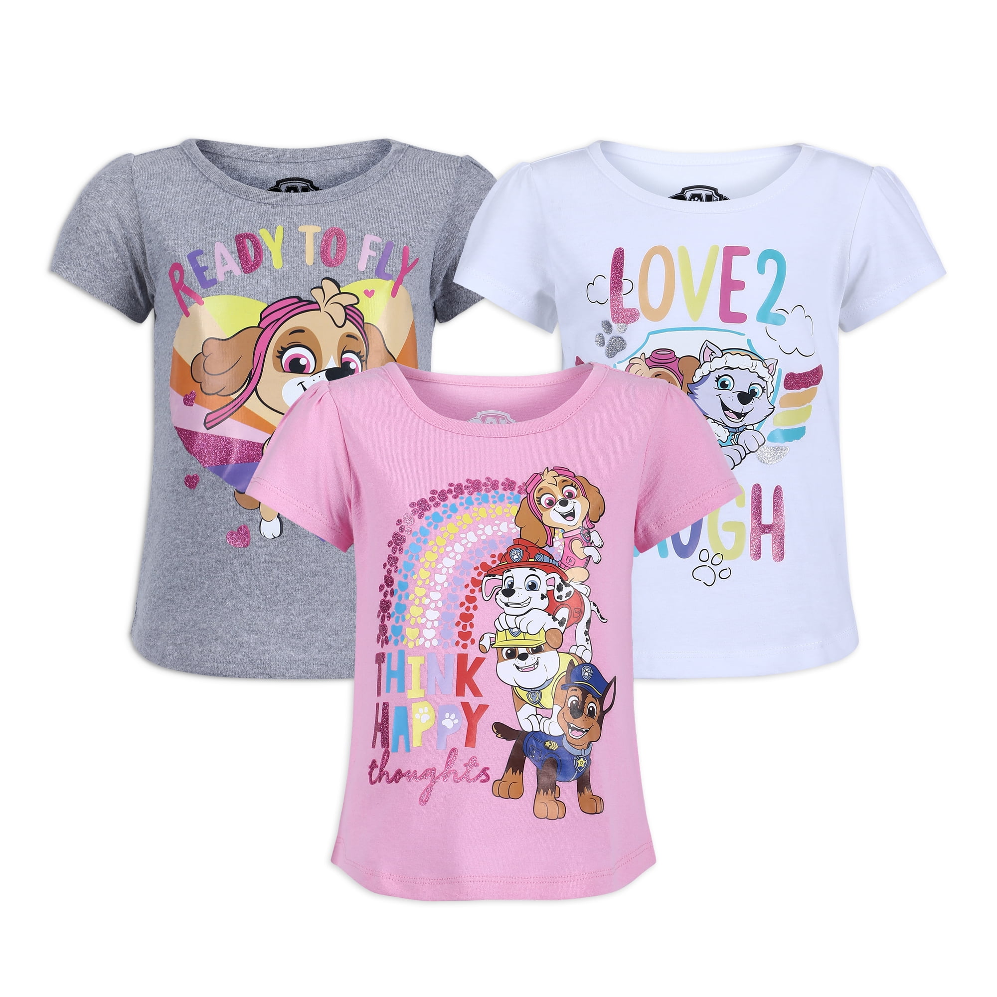 Nickelodeon Girls' 3 Pack T-Shirt Set - Blaze And The Monster Machines & PAW Patrol - View #6