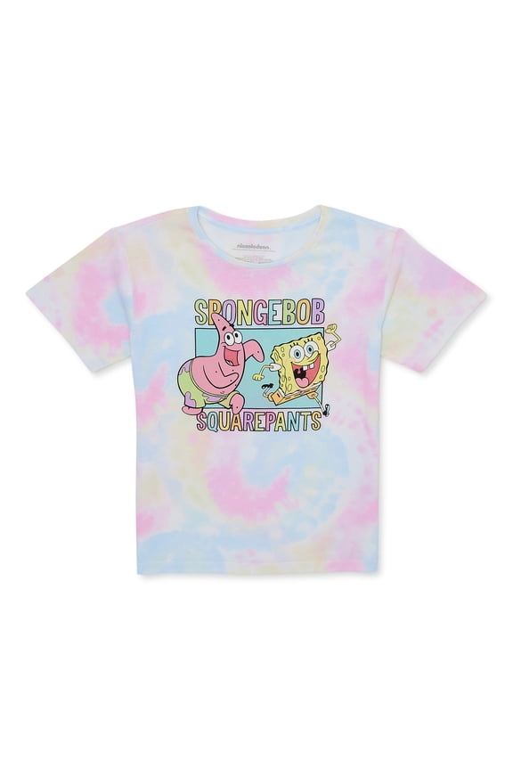 Nickelodeon Girls SpongeBob Squarepants, Crew Neck, Short Sleeve, Graphic T-Shirt, Sizes 4-16