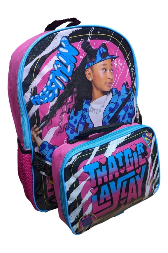 Girls That Girl Lay Lay Full Size 16 Inch Backpack with Detachable Lunch Box