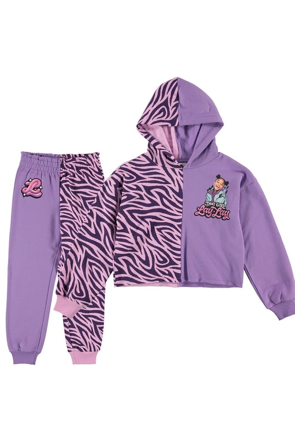 Girls That Girl Lay Lay Pullover Hoodie and Jogger Sweatpants Clothing Set - Little and Big Girl Sizes 4-16