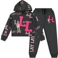 thumbnail image 1 of Nickelodeon Girls That Girl Lay Lay Pullover Hoodie and Jogger Sweatpants Clothing Set - Little and Big Girl Sizes 4-16, 1 of 7