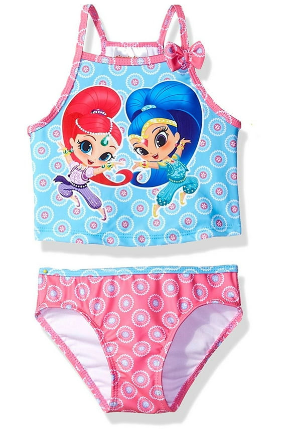 Girls' Toddler Shimmer and Shine Swimsuit, Hot Pink, 2T