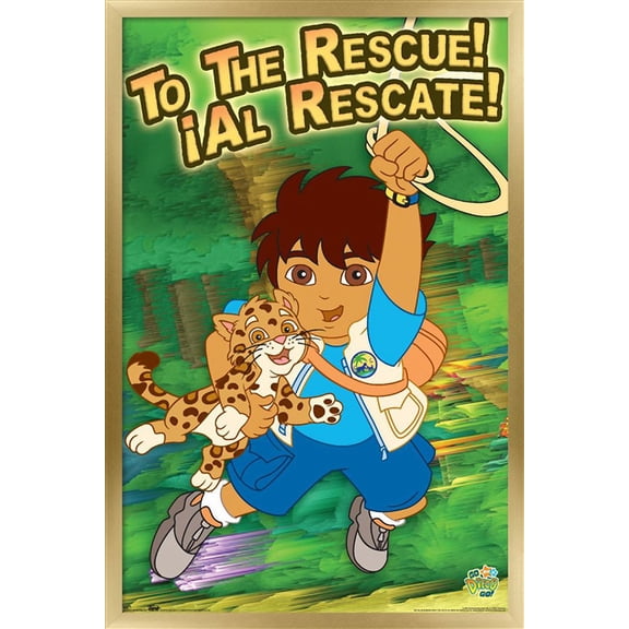 Nickelodeon Go Diego Go - To The Rescue Wall Poster, 22.375" x 34", Framed
