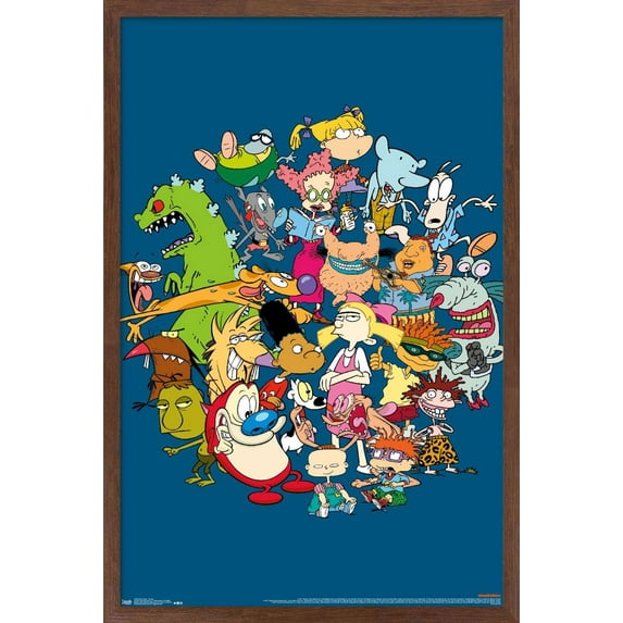 Nickelodeon Group Wall Poster, 14.725" x 22.375", Framed