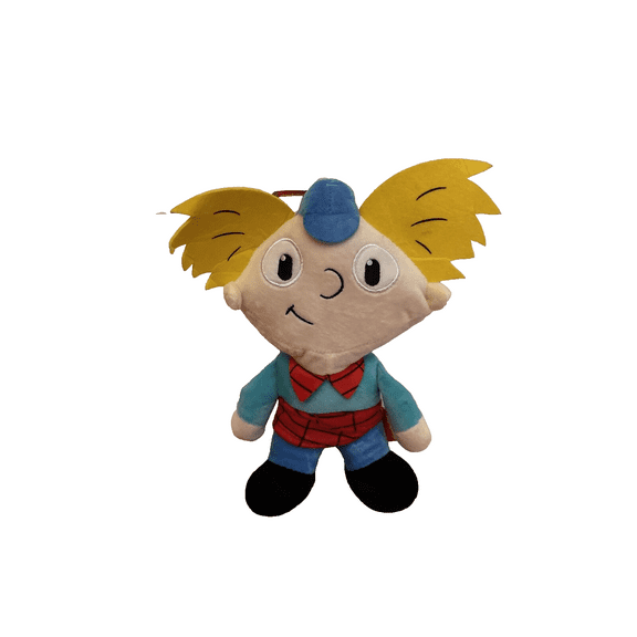 Nickelodeon Hey Arnold Figure Plush Dog Toy | 9 Inch Soft Fabric Medium Dog Toy - Yellow Plush Dog Toy for All Dogs, 90s Nickelodeon Toys from Hey Arnold TV Series