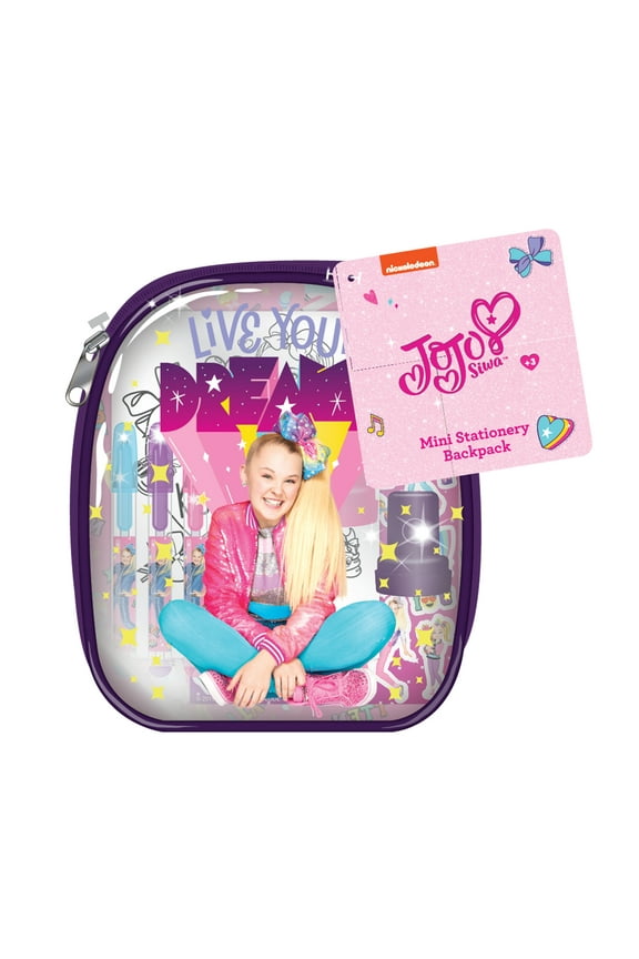 JoJo Siwa Christmas Mini Stationery Backpack, 5-Inches Wide by 6-Inches High by 1.5-Inch Deep