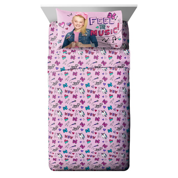 Nickelodeon JoJo Siwa Kid's Twin Pink Bedding Sheet Set