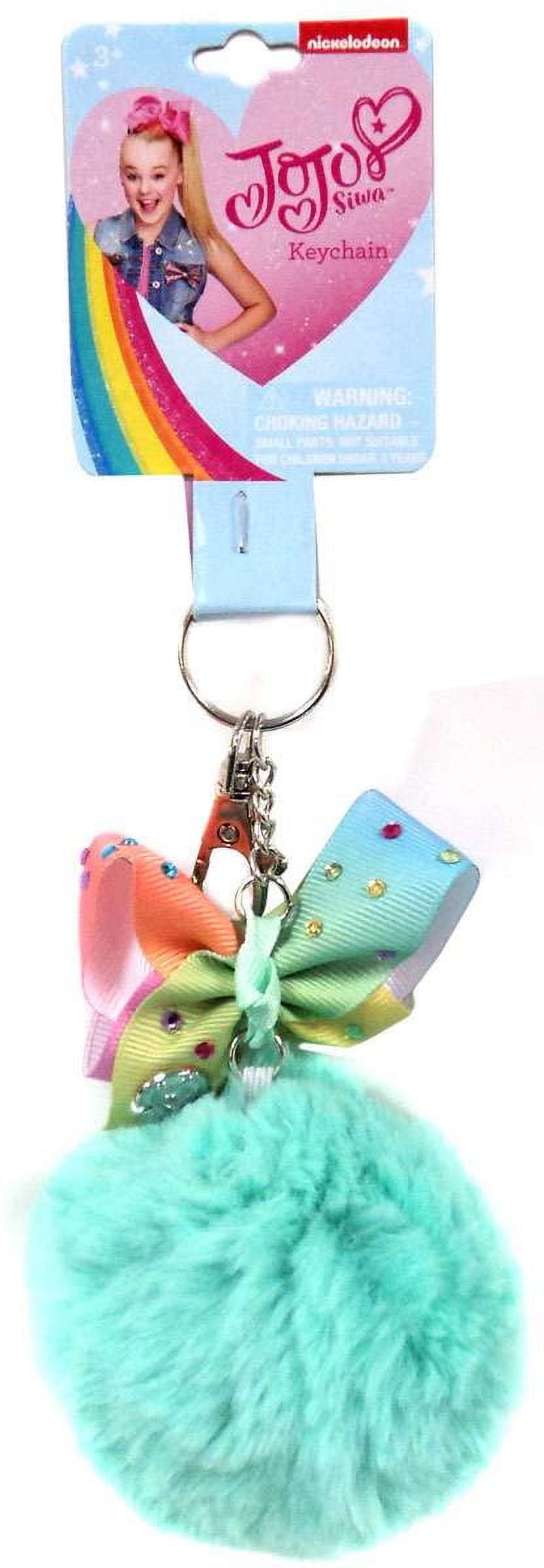 H.E.R. ACCESSORIES Nickelodeon JoJo Siwa Mint Pom Pom with Pastel Bow Keychain