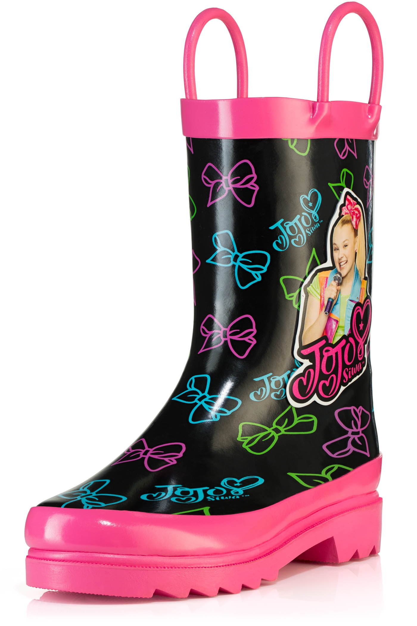 Nickelodeon JoJo Siwa Rain Boots Size 6 Toddler Pink Black