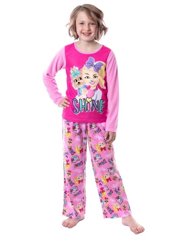 Nickelodeon Jojo Siwa Girls' Jojo and BowBow Shine 2 Piece Pajama Pant Set