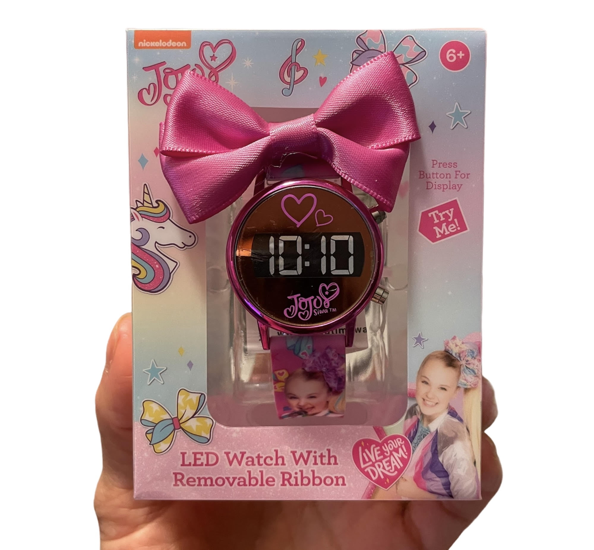 Nickelodeon Jojo Siwa Unisex Child LED Watch with Silicone Strap with