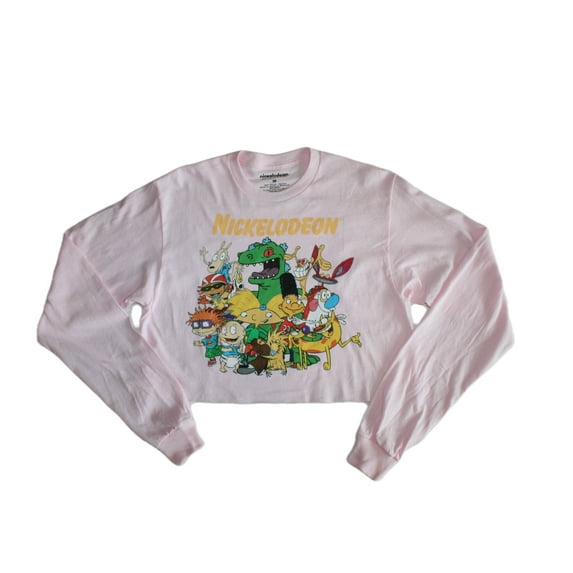 Nickelodeon Junior Women's Crop Top Long Sleeve T-Shirt (XS)