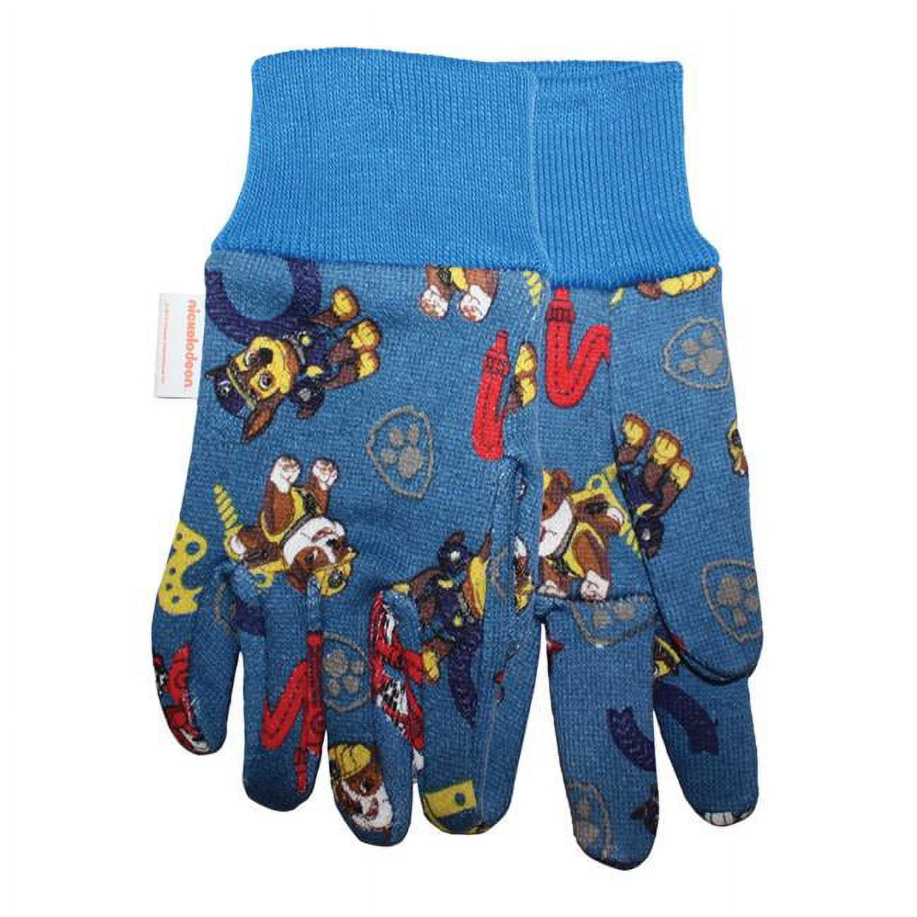 Nickelodeon Kids Cotton Gardening Gloves - Blue- pack of 6