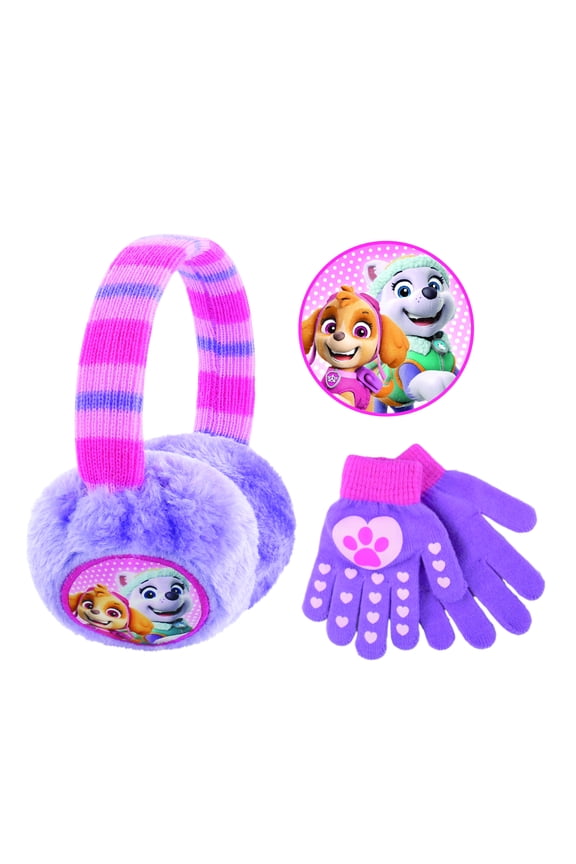 Kids Earmuff, Kids Gloves or Toddlers Mittens, Paw Patrol for Girl Ages 4-7