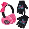 thumbnail image 1 of Nickelodeon Girls Winter Plush Earmuffs and Glove Set, JoJo Siwa For Ages 4-7, 1 of 6