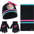 thumbnail image 1 of Nickelodeon girls Winter Hat, Scarf, and Kids Gloves Sets, Jojo Siwa Beanie for Ages 4-7, 1 of 6