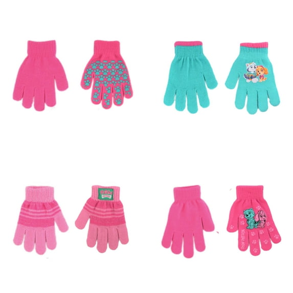 Nickelodeon Kids Winter, Paw Patrol Little Girl 2 Pair Gloves or Mittens for Girl Ages 4-7