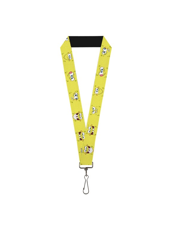 Nickelodeon Lanyard, SpongeBob Expressions Yellow, Elastic