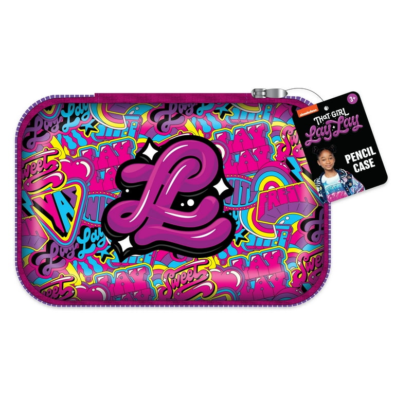 Nickelodeon Lay Lay Multicolor Zipper Pencil Case, 8.5-in W x 5-in