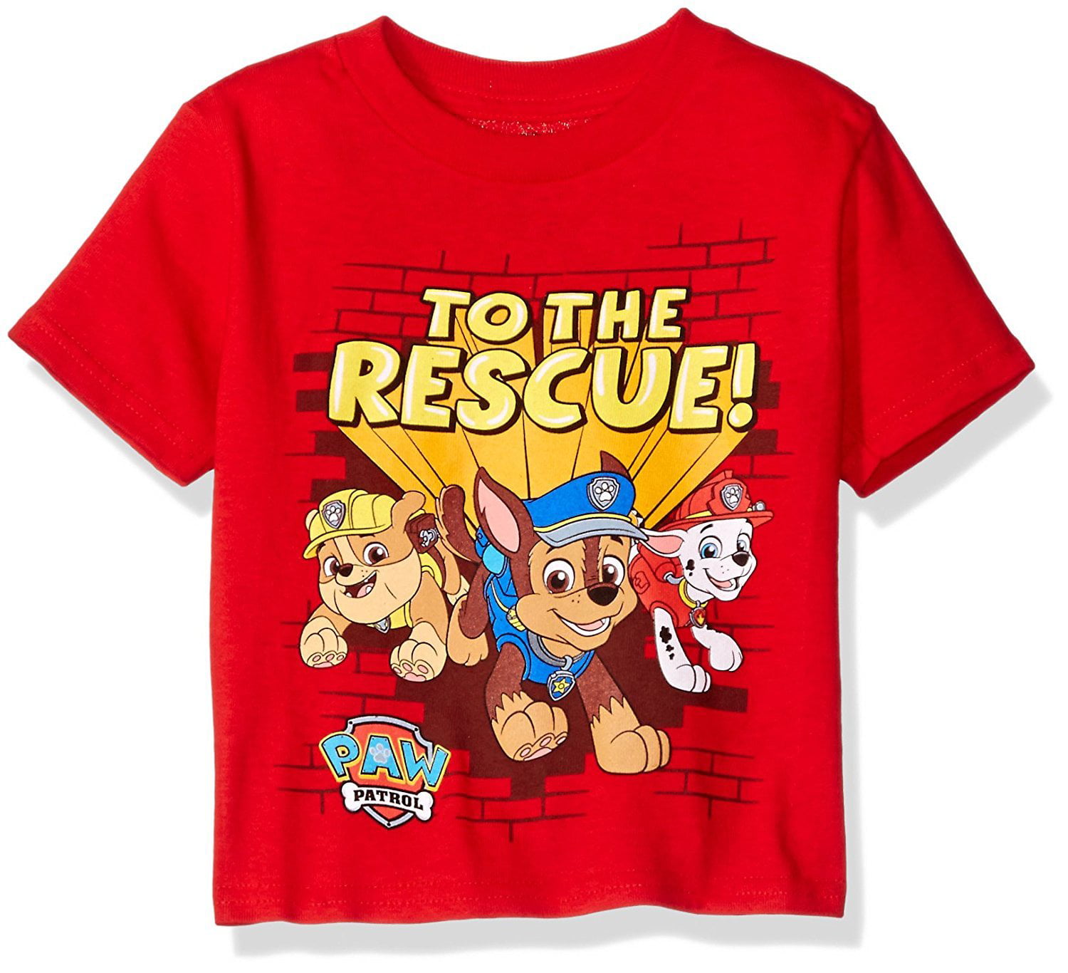 Nickelodeon Little Boys' Toddler Paw Patrol-to the Rescue Short Sleeve T- Shirt, Red, 2T Walmart.com