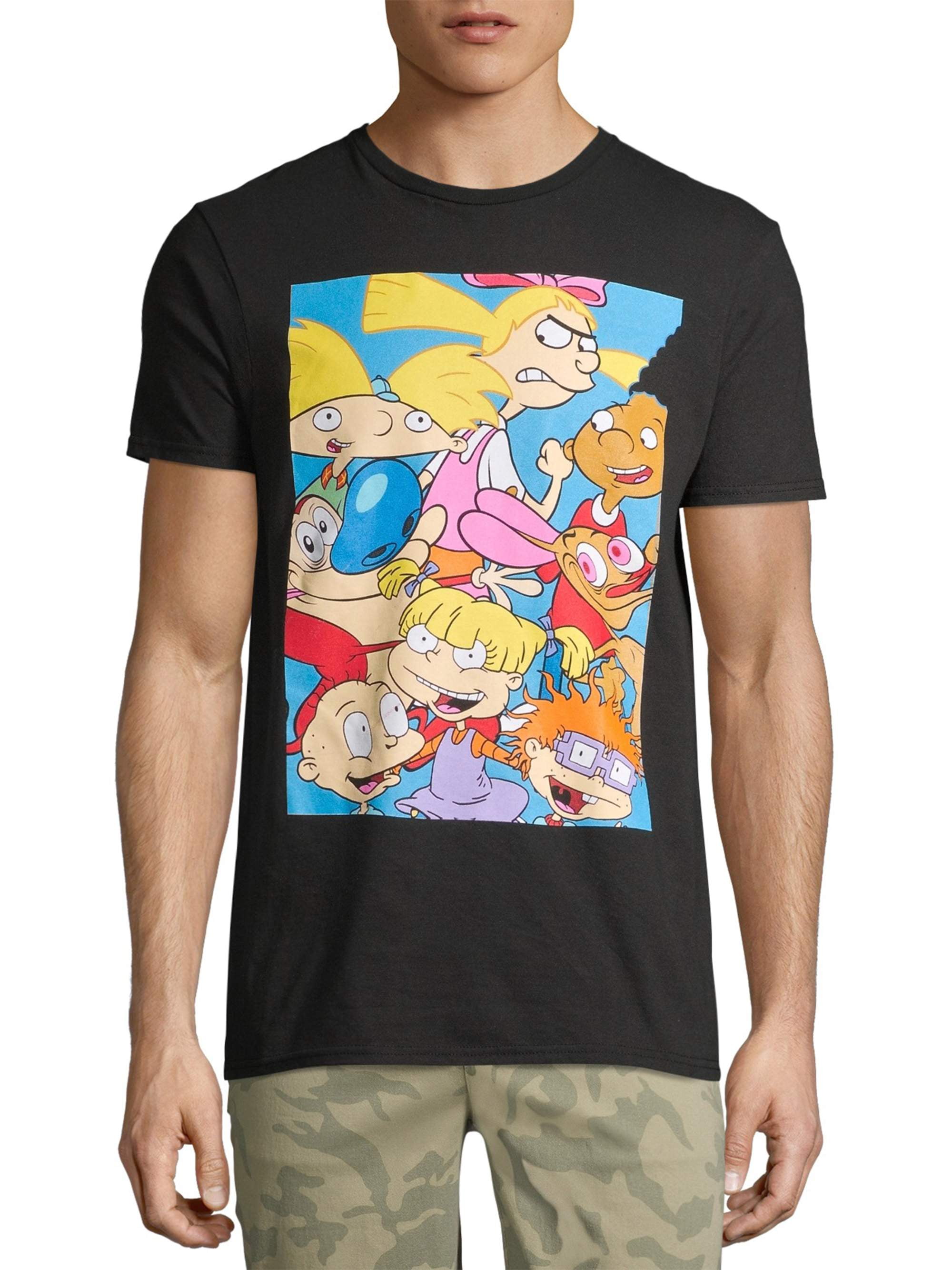 Nickelodeon Men's & Big Men's 90's Shows Character Graphic Tee Shirt ...