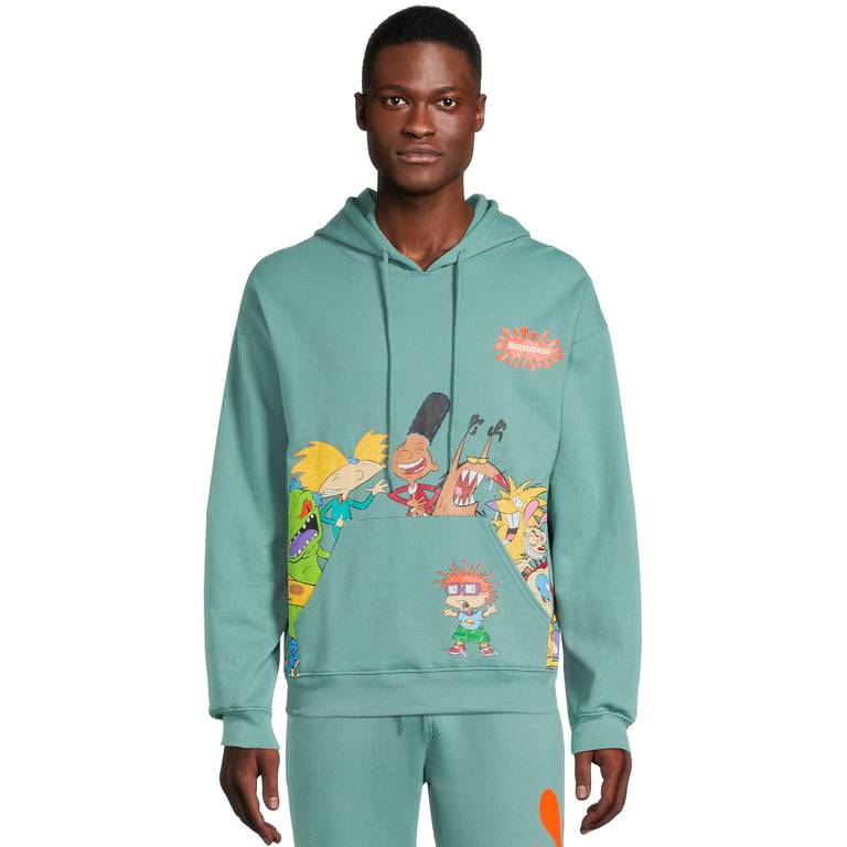 Nickelodeon Men's Cast Mash Up Graphic Hoodie Sweatshirt, Sizes S-2XL 
