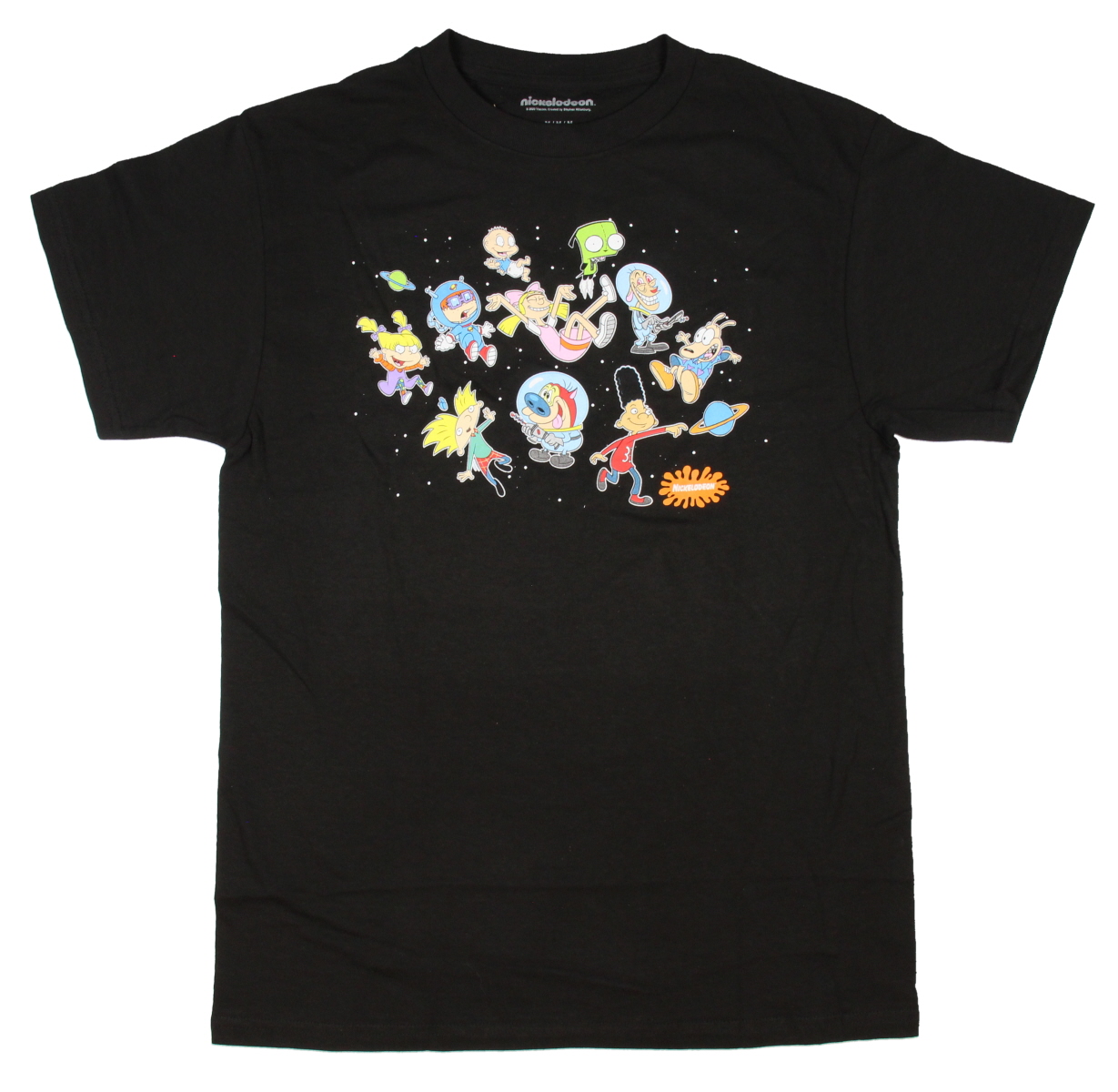 Nickelodeon Men's Classic 90s Cartoon Characters In Space Adult T-Shirt ...