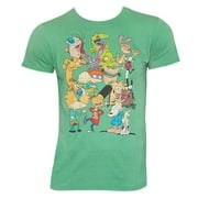 Nickelodeon Mens Green 90s Rewind T-Shirt-Small