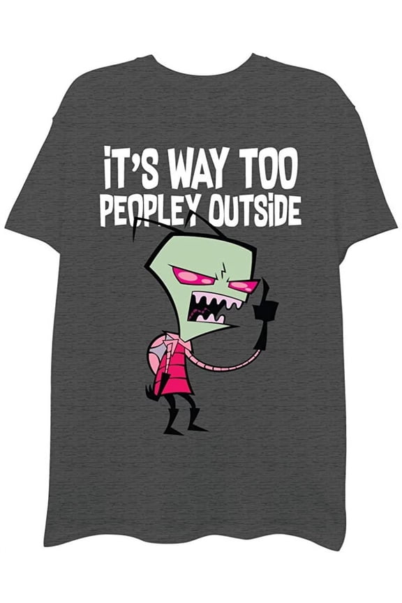 Men's Invader Zim T-Shirt, Printed Classic Tee Charcoal heather – M