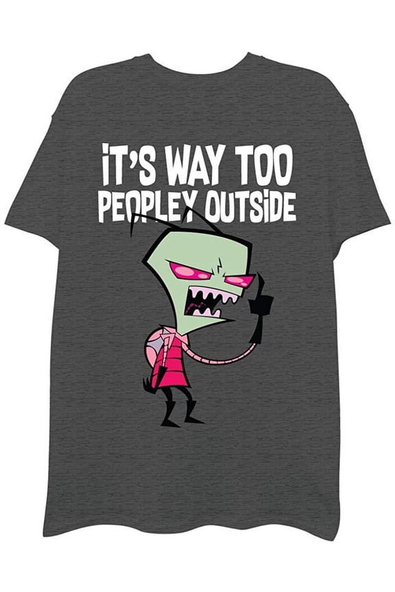 Men's Invader Zim T-Shirt, Printed Classic Tee Charcoal heather – XL