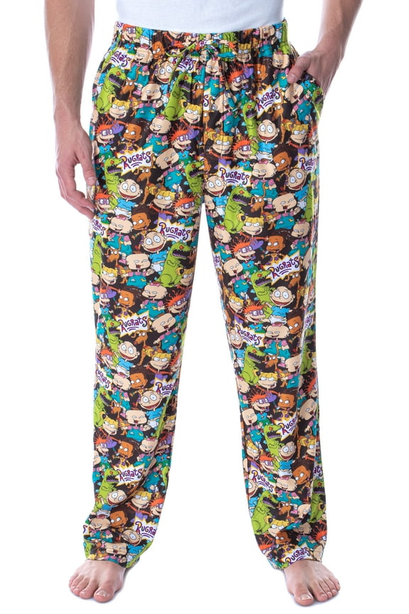 Nickelodeon Men's Rugrats Character Mashup Allover Loungewear Pajama Pants