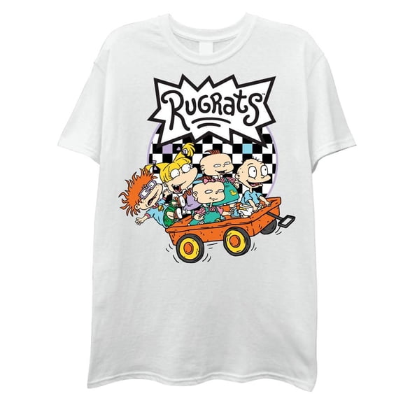 Nickelodeon Men's Rugrats Short Sleeve T-Shirt - Men's 90's Classic T-Shirt Medium, White Group