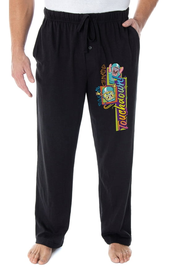 Nickelodeon Men's SpongeBob SquarePants Football Touchdown Pajama Pants