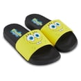 thumbnail image 1 of Nickelodeon Men’s SpongeBob SquarePants Slide, Slip-On SpongeBob Slippers Black Yellow – 12/13, 1 of 6